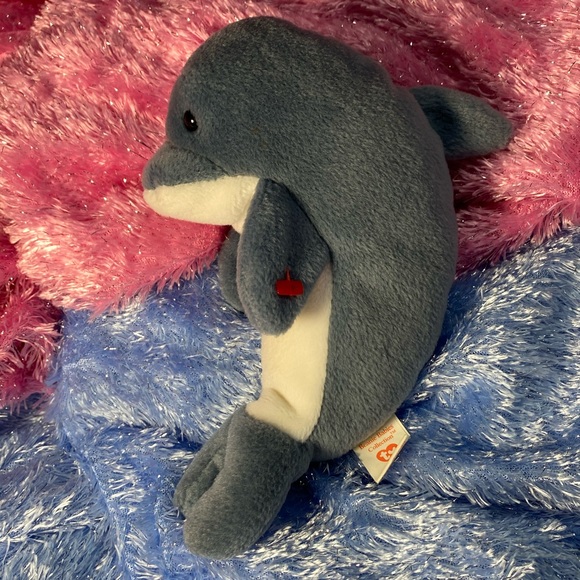 🎁4/$25🎁Waves Beanie Baby Dolphin - Picture 4 of 12